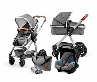 KinderKraft Veo (3 в 1, серый/серебристый)