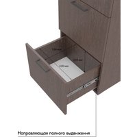 Шкаф распашной Горизонт Бонн 500 3 ящика (венге)