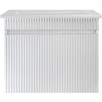  Runo Тумба с умывальником Модена 75 + Оскар 75 (подвесная, белый)