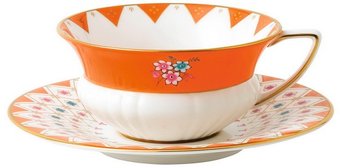 Чашка с блюдцем Wedgwood Wonderlust Peony Diamond 40024019