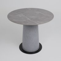 Кухонный стол Lepremo AV 2317 МДФ+керамика 900 (серый матовый Larka Grey/черный+HPL Будда)