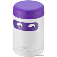 Термос для еды Kitfort KT-1219 300 мл (белый/фиолетовый)