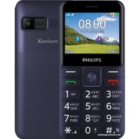 Кнопочный телефон Philips Xenium E207 (синий)