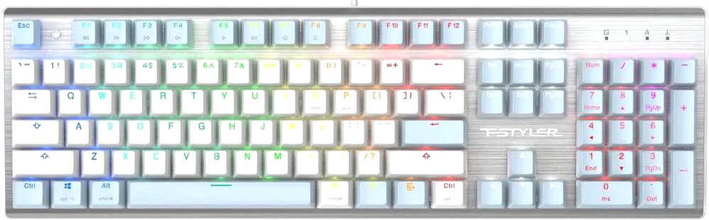 

Клавиатура A4Tech Fstyler FS100 Neon (серебристый/голубой)