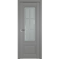 Межкомнатная дверь ProfilDoors 2.103U R 80x200 (грей, стекло гравировка 1)