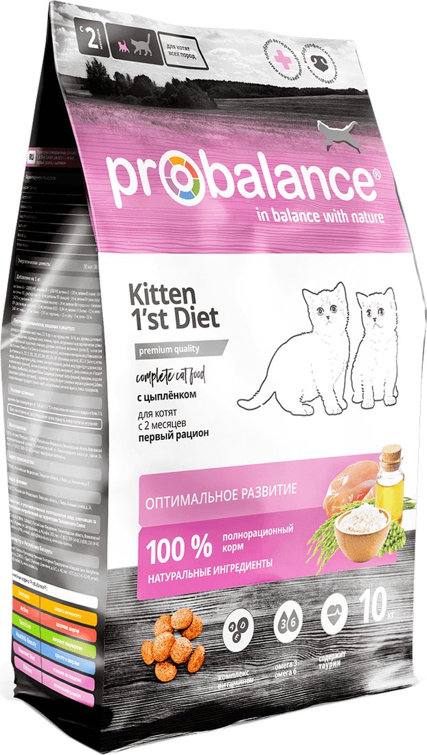 

Сухой корм для кошек Probalance 1st Diet Kitten (Цыпленок) 10 кг