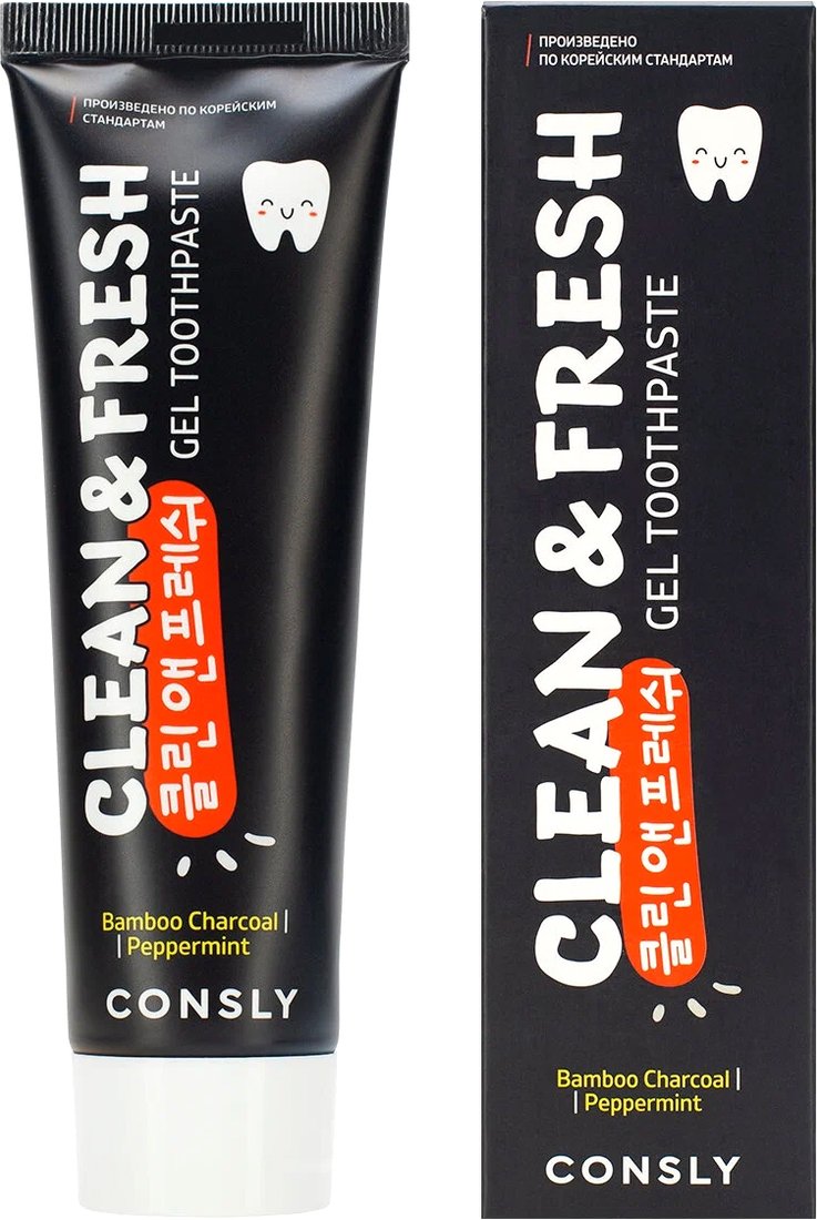 

Зубная паста Consly Clean&Fresh Гелевая с бамбуковым углем и перечной мятой (105 г)