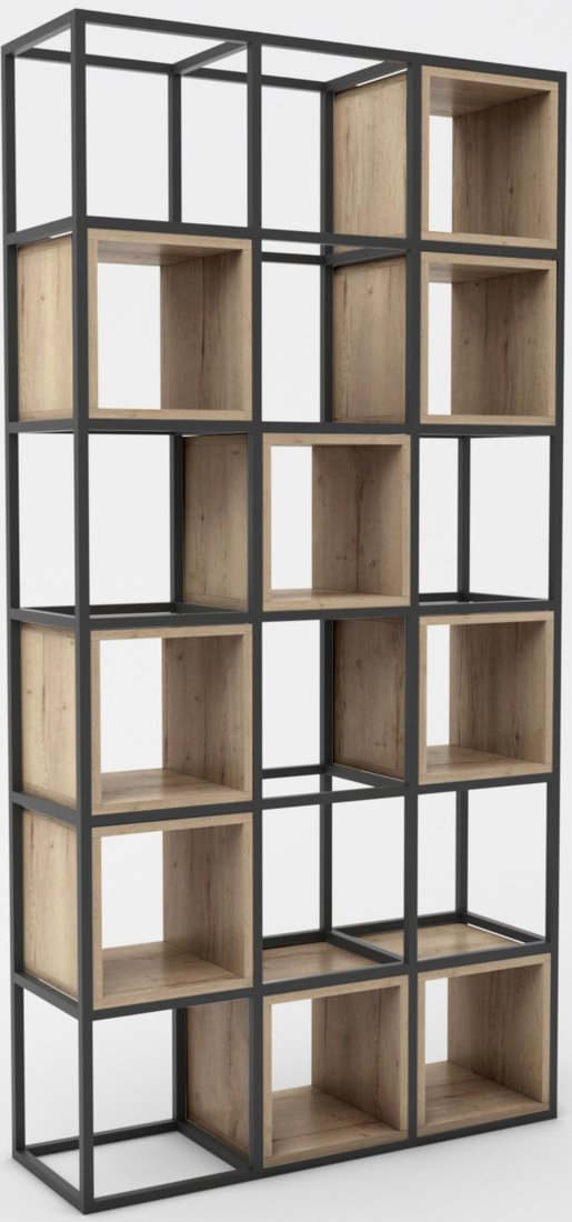 

Стеллаж Hype Mebel Грос 105x210 (черный/дуб галифакс натуральный)