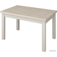 Кухонный стол Senira Кастусь 110-145x70 (дуб выбеленный/белый)
