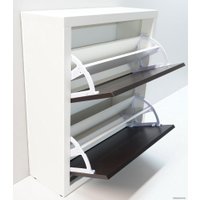 Тумба для обуви Анрат Элана 2.70 белый+венге магия