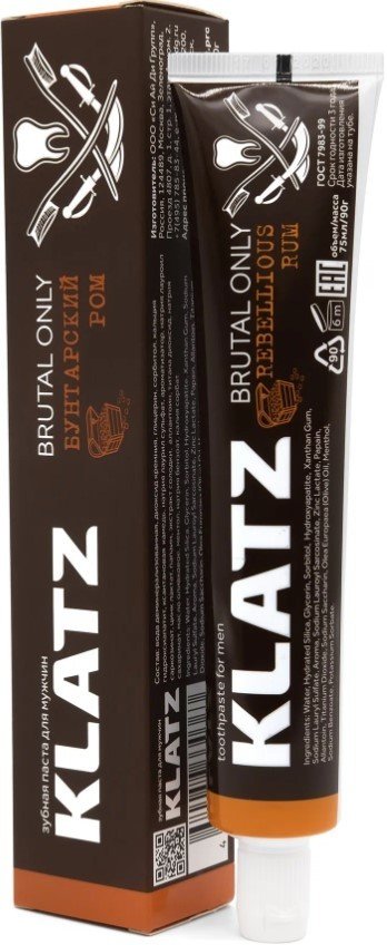 

Зубная паста Klatz Brutal Only Бунтарский ром 75 мл
