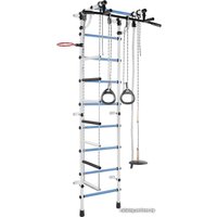 Детский спортивный комплекс Формула здоровья Гамма пристенный (белый/голубой)