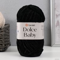 Пряжа для вязания Yarnart Dolce Baby 100% микрополиэстер 742 7689459 (85 м, черный)