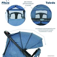 Коляска прогулочная «книга» Pituso Toledo S1 (джинс, колеса AIR)