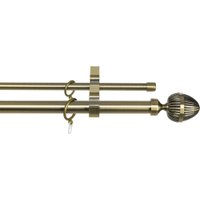 Карниз для штор Sundays Home Лайт Одеон 25мм+16мм двухрядный (антик, 2.4м)