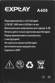 

Аккумулятор для телефона Explay A400