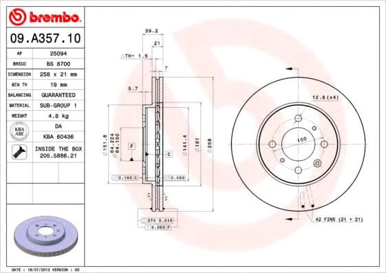 

Brembo 09A35710