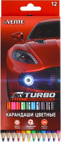 

Набор цветных карандашей deVente Turbo 5022213 (12 цветов)