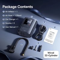 Автомобильный компрессор Baseus GoTrip VA1 Super Mini Wired Inflator 22-Cylinder Cosmic Black C0119701