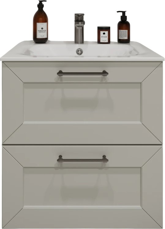 TERMINUS Тумба с умывальником Виктория 60x62x45 с 2 ящиками VIC10602900301O (белый)