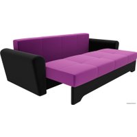 Диван Лига диванов Амстердам 28248 (микровельвет, фиолетовый/черный)