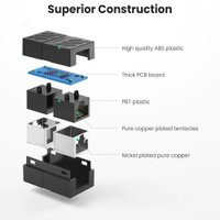 Коннектор-соединитель Ugreen NW114 30718 RJ-45 - RJ-45 (10 шт., черный)