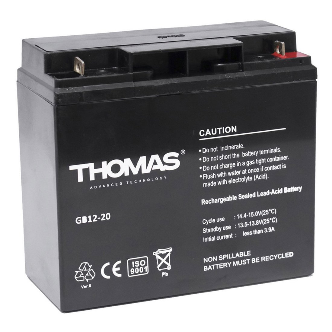 

Аккумулятор для ИБП Thomas GB 12-20 Ah 12V20Ah
