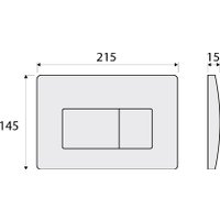 Инсталляция для унитаза Amo Norma Block H1140, 90/90 механическая с панелью смыва Lago (хром матовый)