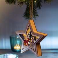 Елочная игрушка ЭРА Звездочка ENGDS-4L Б0060478