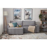 Угловой диван Mio Tesoro Дюссельдорф 293 1.5ек-1.5пф (1174 Savanna Plus Ash)