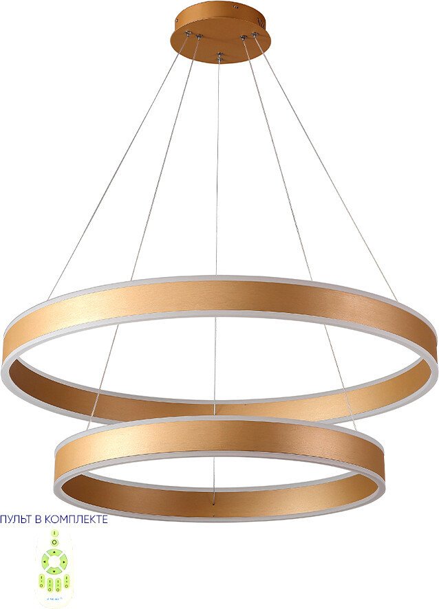 

Подвесная люстра Crystal Lux MUCHOS SP123W LED D600+800 GOLD