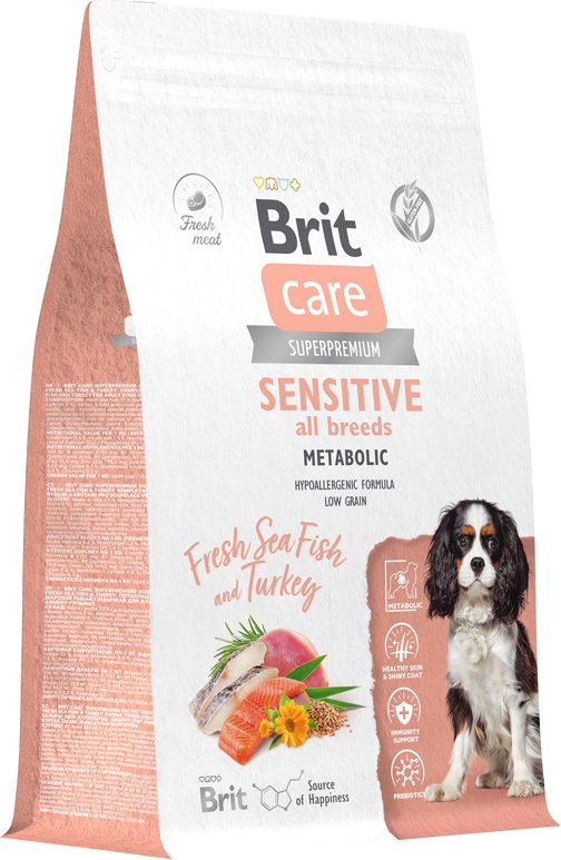 

Сухой корм для собак Brit Dog Adult Sensitive Metabolic с морской рыбой и индейкой 3 кг