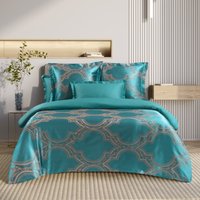 Семейный комплект постельного белья Экотекс Элитный комплект Эстетика Альфредо (семейный с европростыней, нав. 70х70 и 50х70) в Борисове