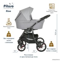 Универсальная коляска Pituso Nino (2 в 1, 3011 antracyt/metalic grey)