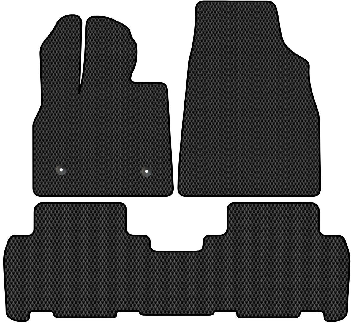 

Комплект ковриков для авто Alicosta BYD Tang II (suv 6 мест) 2022 - Н.В. (черный, ромб)