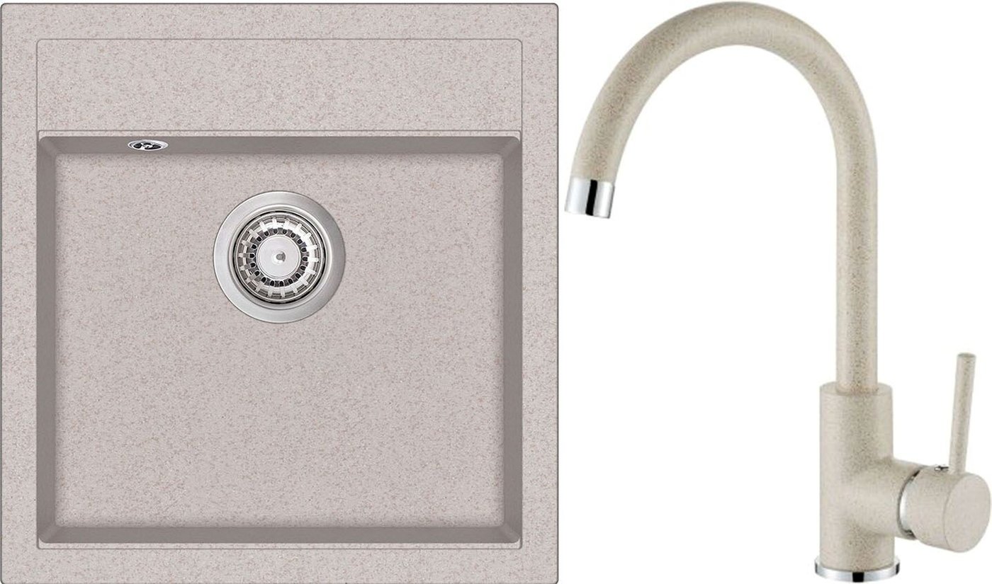 

Кухонная мойка Aquasanita Tesa SQT100W + Sabia 5523 (бежевый 110)
