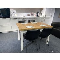 Кухонный стол Senira Кастусь 110-145x70 (дуб вотан/белый)