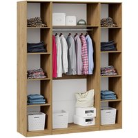 Шкаф распашной Трия Хилтон комбинированный с 4-мя дверями (дуб крафт золотой/графит матовый)