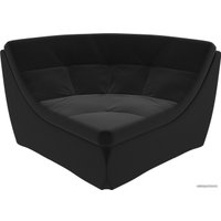 Элемент модульного дивана Лига диванов Холидей люкс 105693 (микровельвет, черный)