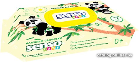 Влажные салфетки Senso Baby Панда (72 шт)