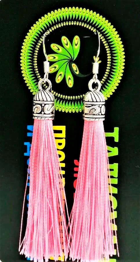 

Серьги Handmade ИП Егорова Розовые 5 см