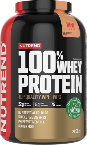 Протеин сывороточный (изолят) Nutrend 100% Whey Protein (2250г, холодный кофе)