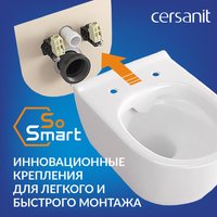 Унитаз подвесной Cersanit Brasko Slim 64824 + Aqua M 40 68177 с кнопкой Corner 64077 (кнопка белый)