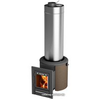 Банная печь Термофор Скоропарка III Inox Люмина Б (черная бронза)