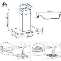 Кухонная вытяжка Ikea SVAVANDE 403.890.89 (нержавеющая сталь)