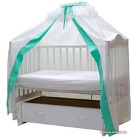 Балдахин на кроватку Топотушки Классик 111/7 (бирюзовый)