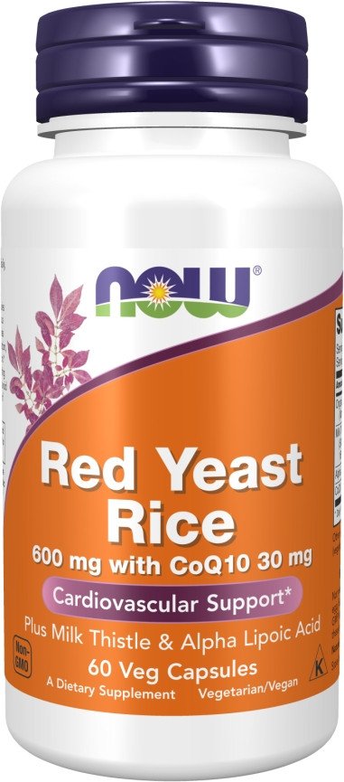 БАД Now Foods Red Yeast Rice 600 мг with CoQ10 30 мг (60 капсул)