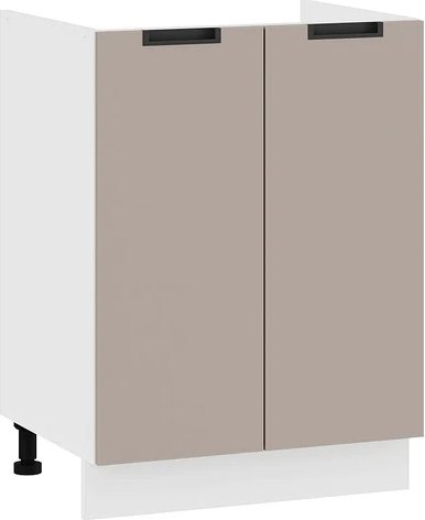 

Шкаф напольный Трия Гренада с двумя дверями 1Н6М (белый/холст латте)