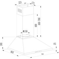 Кухонная вытяжка Schtoff V3-T900 X (нержавеющая сталь)