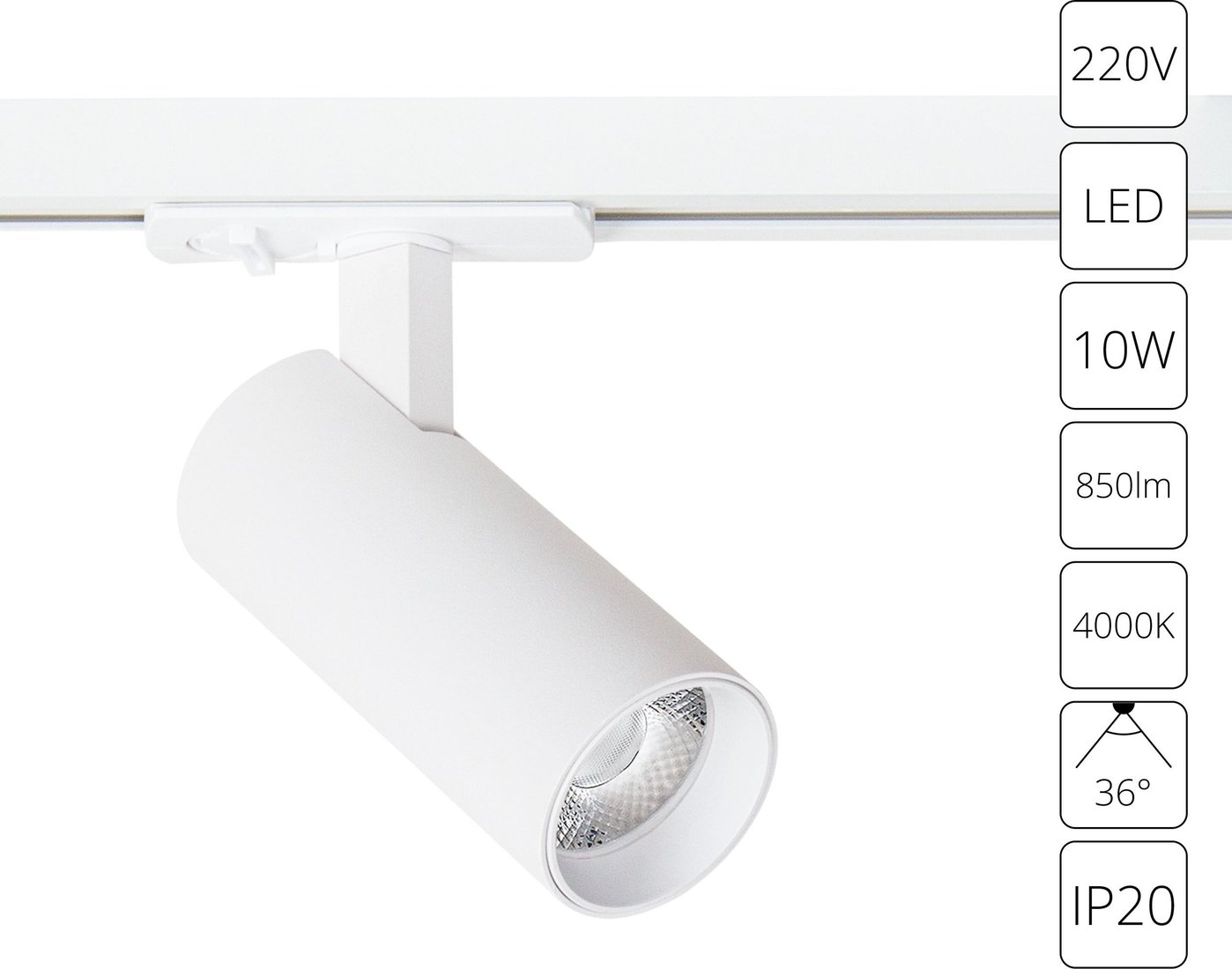 

Трековый светильник Arte Lamp Bene A1945PL-1WH